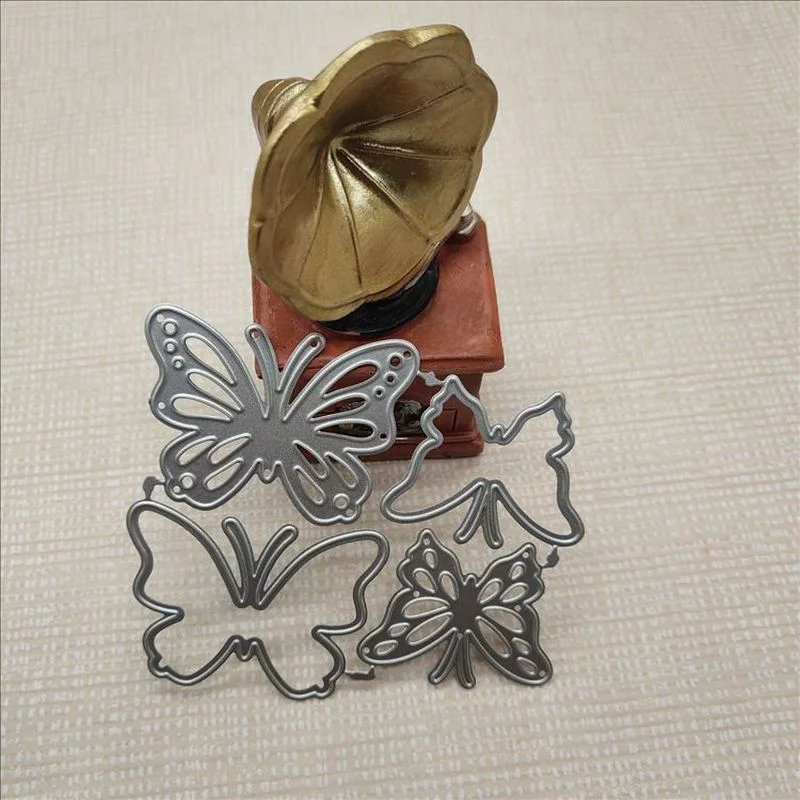 4 unids/lote de troqueles de corte de Metal de mariposa, plantillas para tarjetas DIY, álbum de fotos, papel en relieve, molde para tarjetas de álbum de recortes, troqueles artesanales - imagen 2