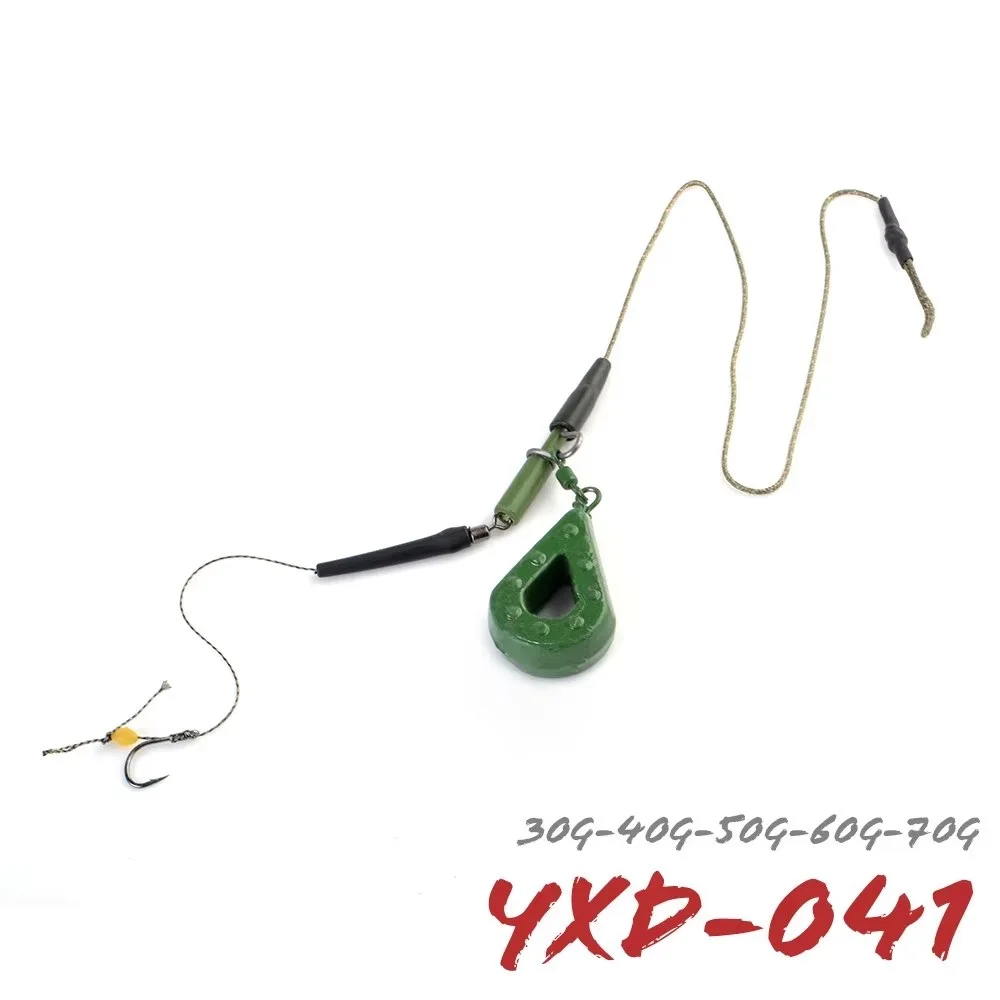 NGB 30g-70g cebo de Metal jaula alimentador grupo de pesca plomo aparejos de pelo pesca de carpa con anzuelos de línea para aparejos - imagen 2