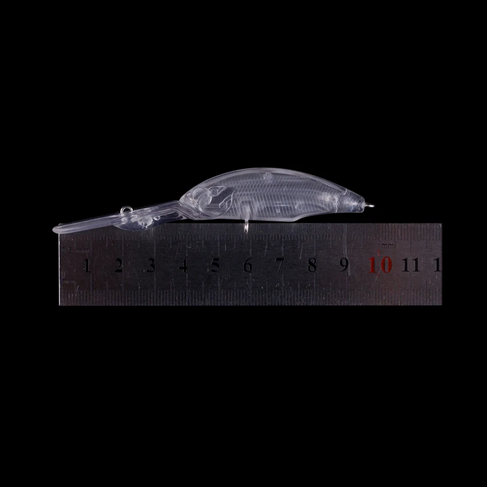 Hanlin-señuelo de pesca de plástico duro flotante, pececillos artificiales en blanco, 10/20 piezas, 10CM, 6G, Wobbler, Crankbait, aparejos de Musky - imagen 2