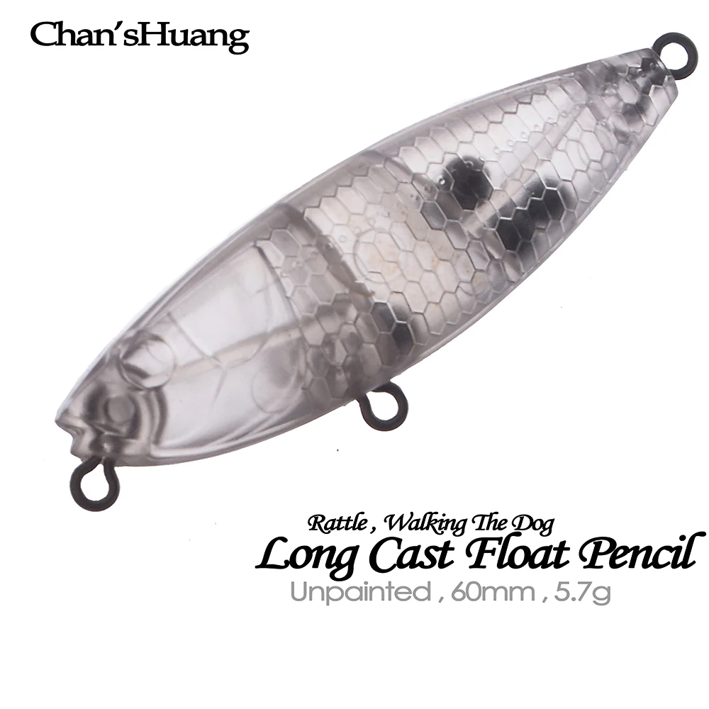 Chan'sHuang Señuelo Lápiz Flotante Caminando el perro – Sin Pintar - imagen 4