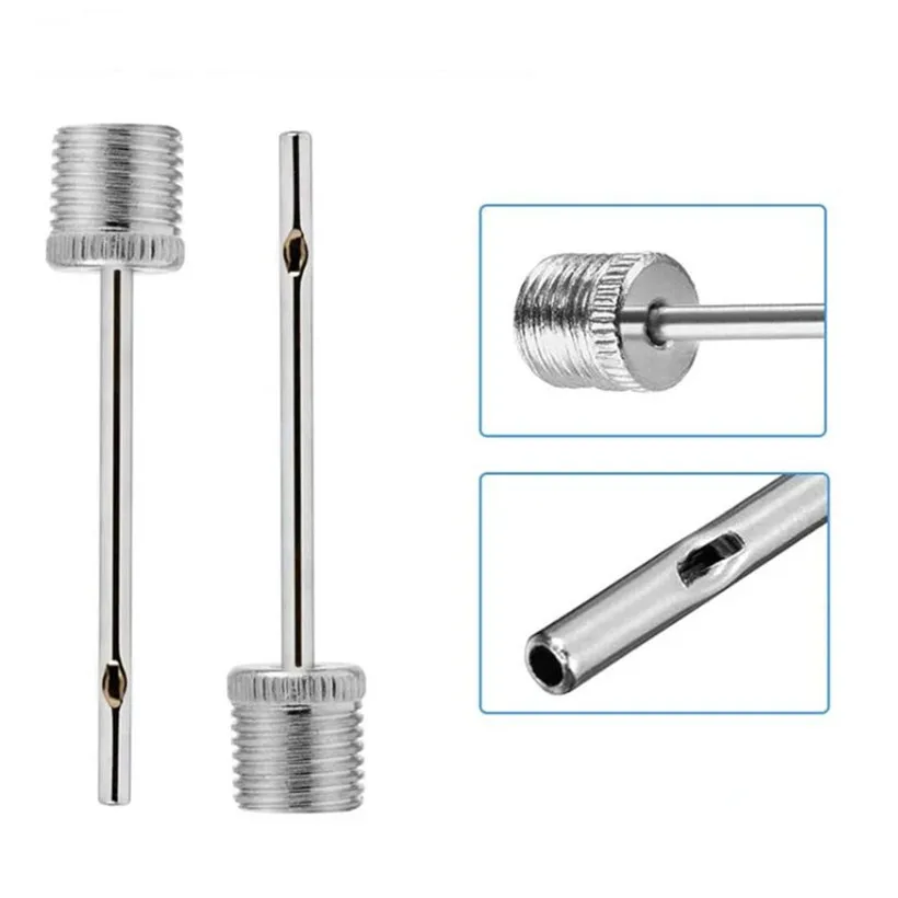 Aguja inflable de acero inoxidable para baloncesto, fútbol, voleibol, Rugby, 5, 15, 25, 35 unids/lote por caja - imagen 2