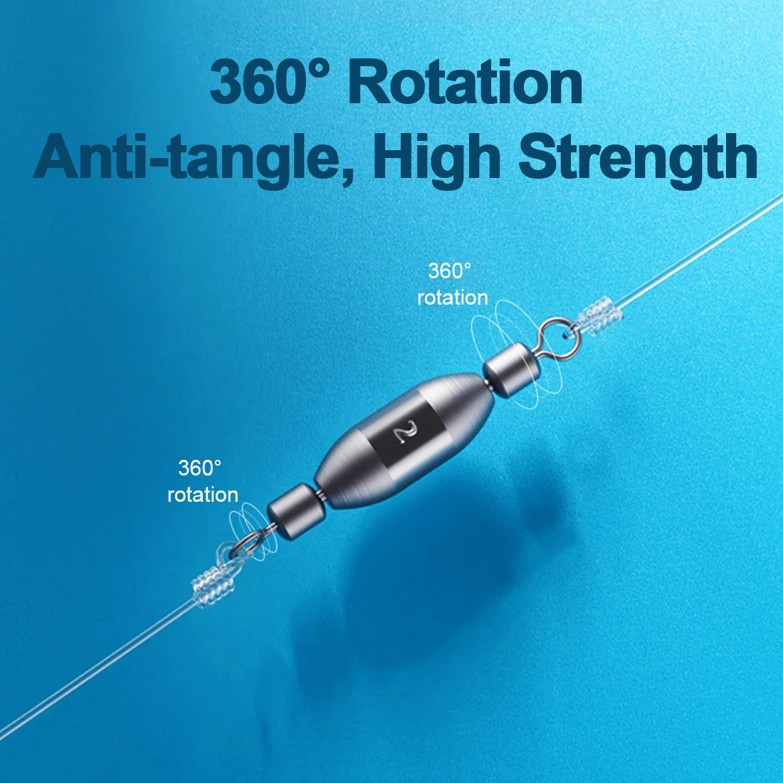FishTrip 1 ~ 10 Uds. Plomo de peso de pesca con giratorios de acero inoxidable para caída y parte inferior, sedal y conexión de señuelo - imagen 3