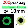 200pcs 10mm Green
