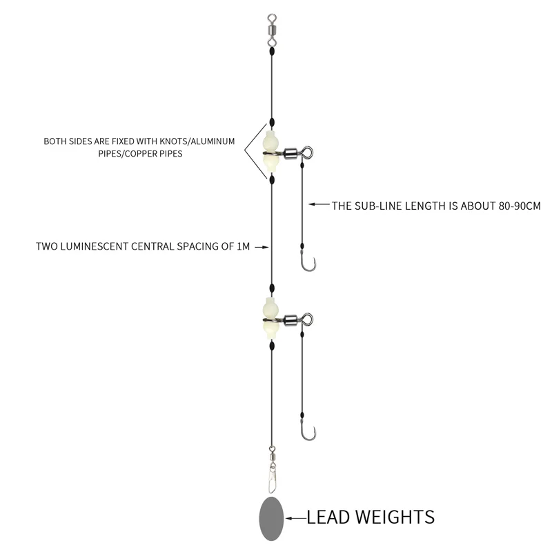 ZYZ-aparejo giratorio de pesca luminoso de 3 vías, Conector de aparejo giratorio de tres vías, Herramienta de gancho dividido, accesorios de gancho de cuerda, 10 unidades por lote