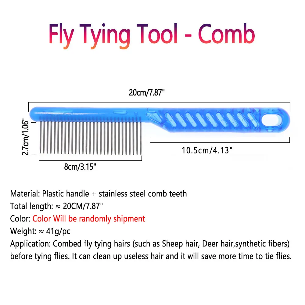 Bimoo-Herramienta para atar moscas, acabado de látigo, enhebrador de bobina, tijeras, cepillo de doblebado, apilador de pelo, peine de aguja Bodkin - imagen 5