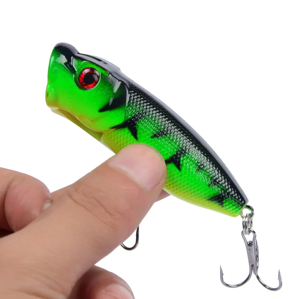 Cebo Artificial Popper de plástico duro, 1 piezas, ojos 3d, señuelo Crankbait, 6,5 cm/13g, Swimbait, gran oferta - imagen 3