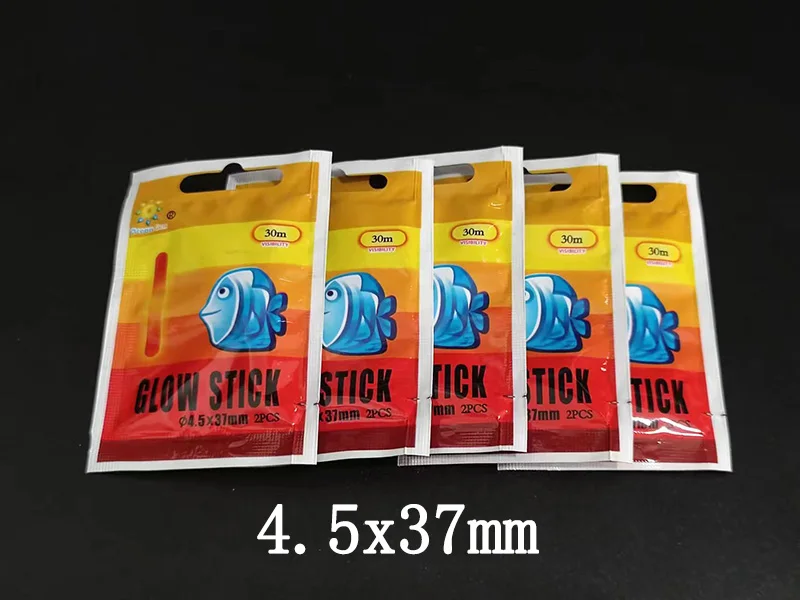 Barras de luz roja/amarilla, barra de luz luminosa con Clip, cilindro/bombilla, accesorio de pesca nocturna, 10 paquetes por lote - imagen 3