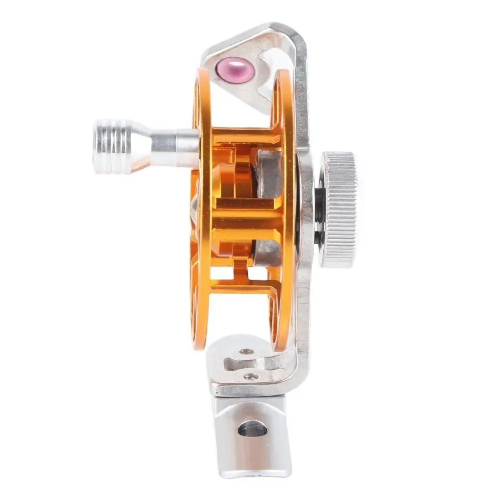Rueda de pesca en hielo de aleación de aluminio, modelo FD50, carrete de pesca con mosca ultraligero, relación de velocidad 1:1, carrete giratorio para diestros