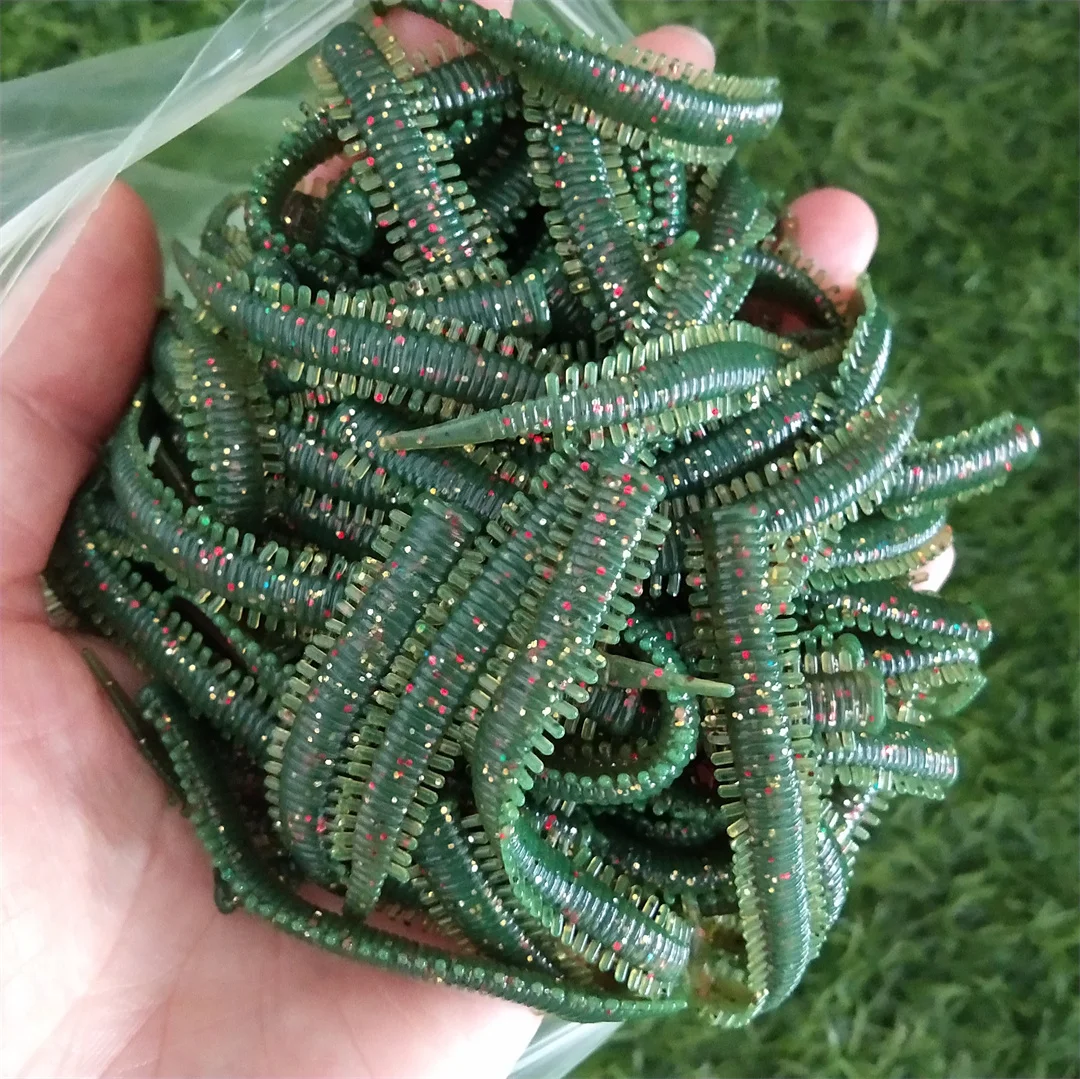 Gusanos de pesca TPR 75mm – Lombriz artificial flotante para mar - imagen 5