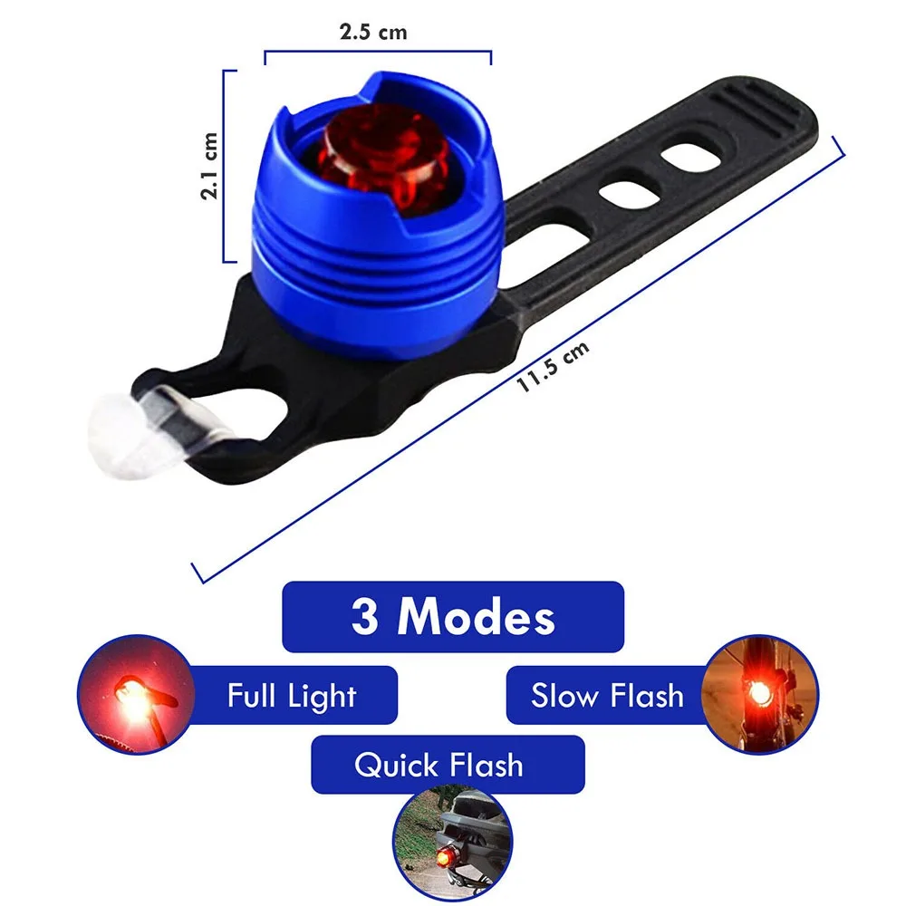 Luz trasera LED roja para bicicleta montada en tija de sillín