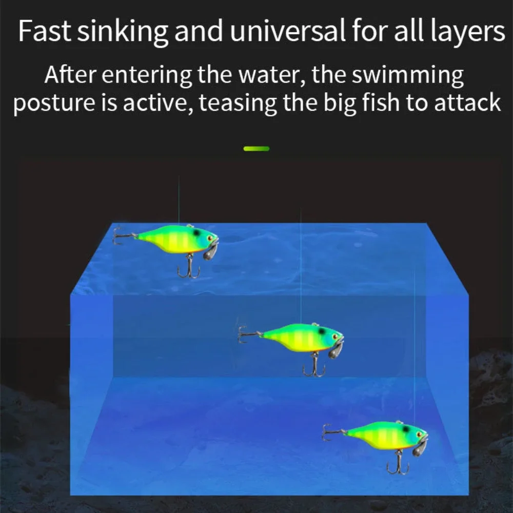 Señuelo de pesca VIB de 60mm y 18,5g, cebo Artificial de mar, Crankbait Wobbler que se hunde, cebo de natación, Jerkbait, Rattlin, Lucio, aparejos de pesca - imagen 5