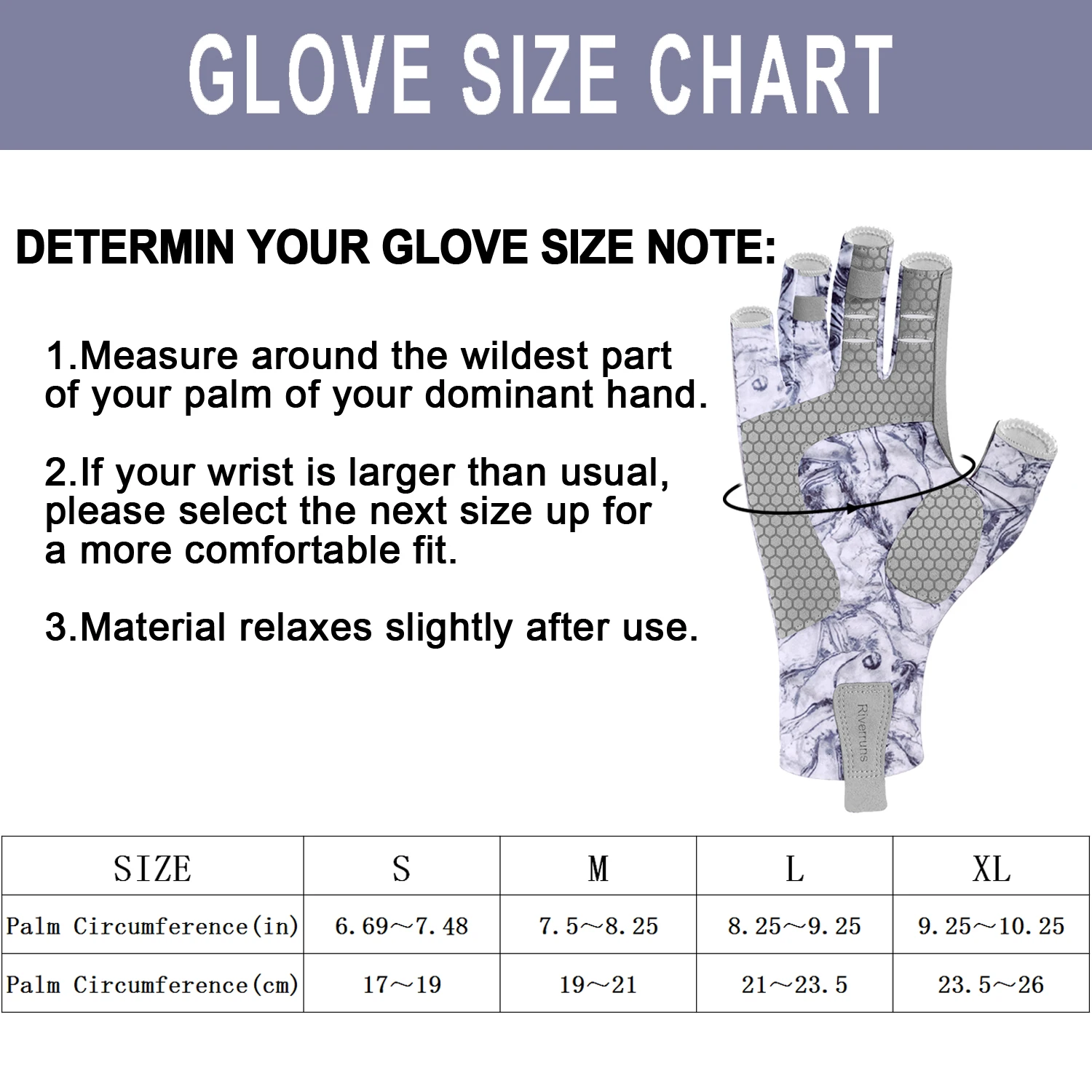 Riverruns guantes de pesca sin dedos para hombres y mujeres, equipo de pesca, canotaje, kayak, mujer, caza, senderismo, correr, ciclismo - imagen 5