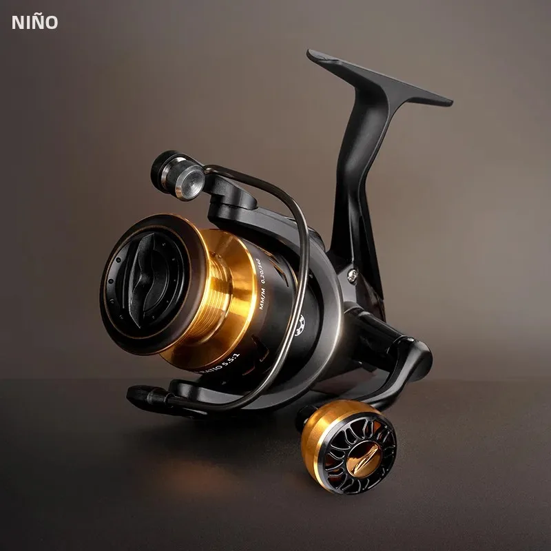 Profesional ultraligero 1000 ~ 7000 relación de engranaje 5,5:1, arrastre máximo de 22LB, carrete de pesca giratorio compuesto PA66 para agua dulce y salada - imagen 2