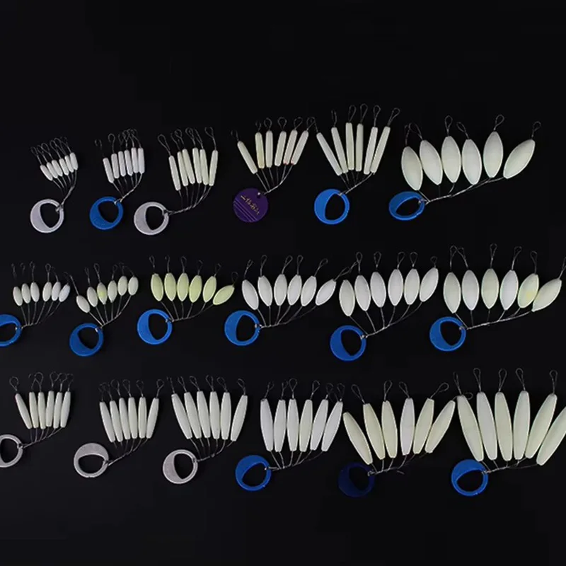 15 paquetes/lote flotador de pesca luminoso flotador de siete estrellas brillante 000 # -5 #   Accesorio de aparejos de pesca nocturna Light Bobber J561 - imagen 2