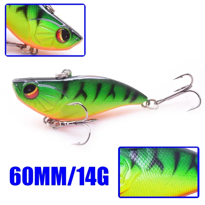 1 Pc 6cm 14g hundimiento VIB Señuelos de Pesca Pesca Isca cebo Artificial Invierno Pesca en hielo cebo duro Crankbait Swimbait aparejos - imagen 2