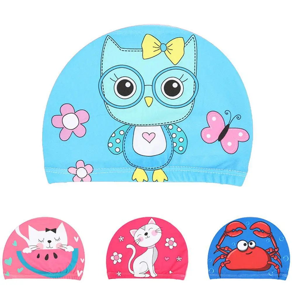 Animal niños tela elástica transpirable accesorio deportivo accesorios de natación gorro de natación para niños protege las orejas gorro de piscina - imagen 4