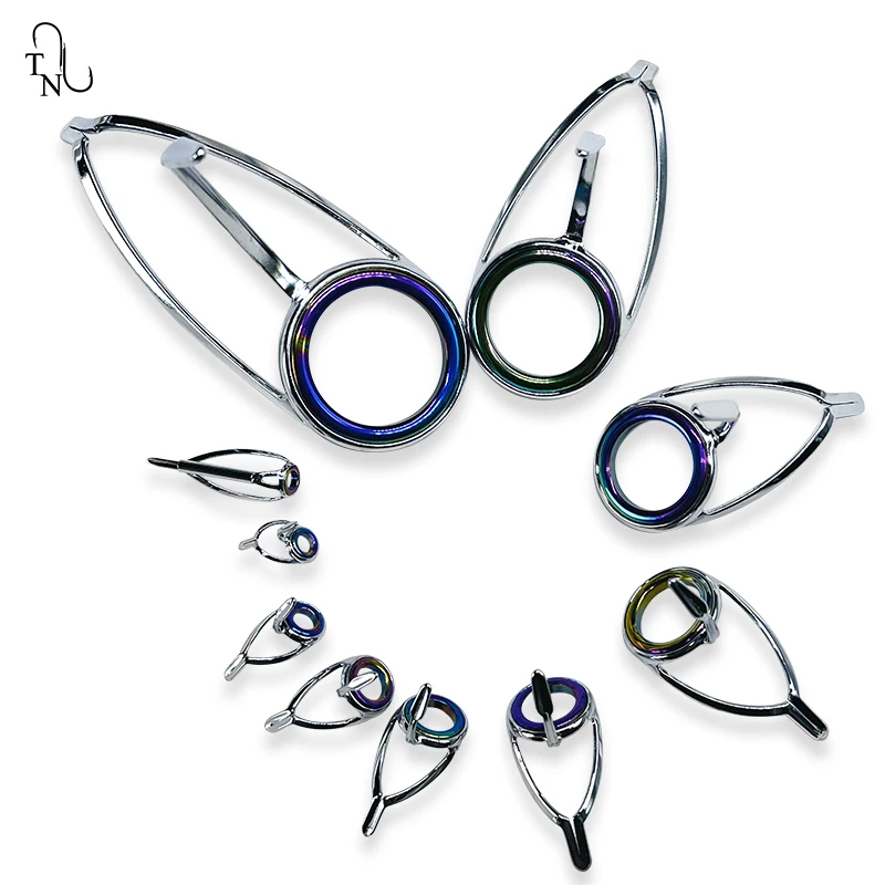 Guía de caña de pescar TN12-1, juego de anillos de cerámica de acero inoxidable, Kit de reparación de caña de fundición, accesorios de repuesto de fundición, 6 # - 40 #2 - imagen 4