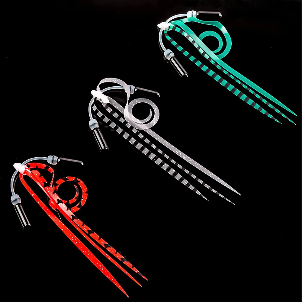 Faldas de plantilla de silicona con doble brazo, 12 piezas, sonajeros, DIY, Spinnerbait, Buzzbaits, falda de repuesto, falda de pesca de lubina de goma - imagen 5