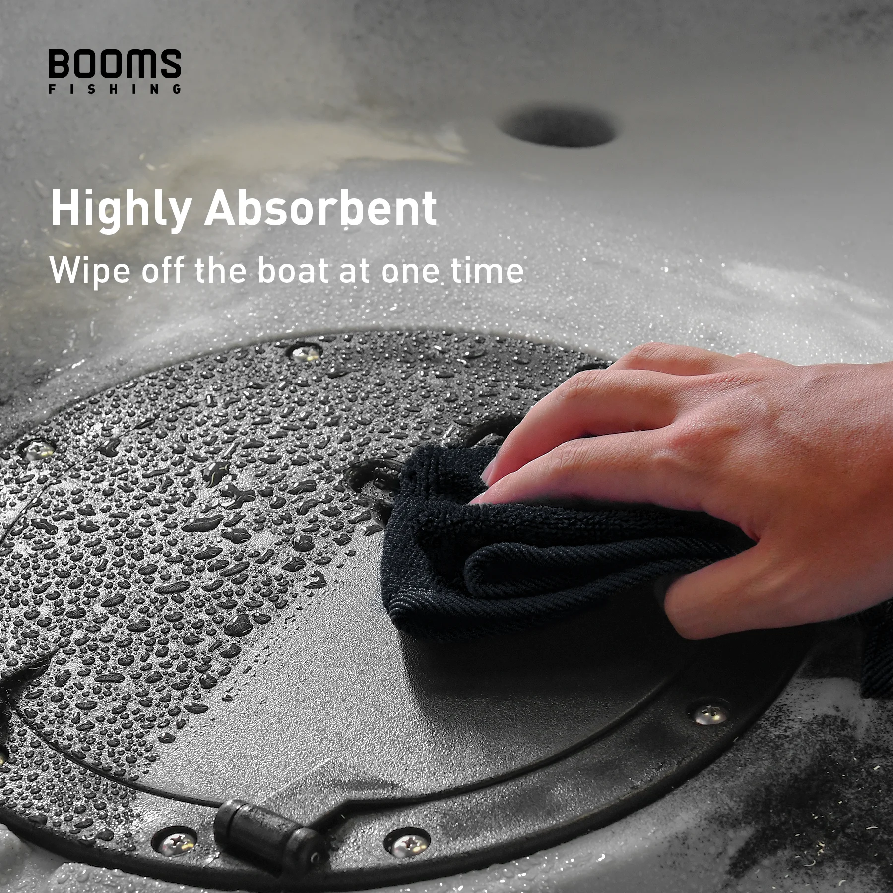 Booms Fishing-Toalla de pesca de 3 piezas, ropa absorbente antiadherente, toalla suave para las manos, equipo de accesorios de pesca - imagen 3