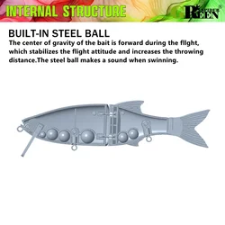 Swimbait articulado flotante – Señuelo de pesca para lucio y lubina