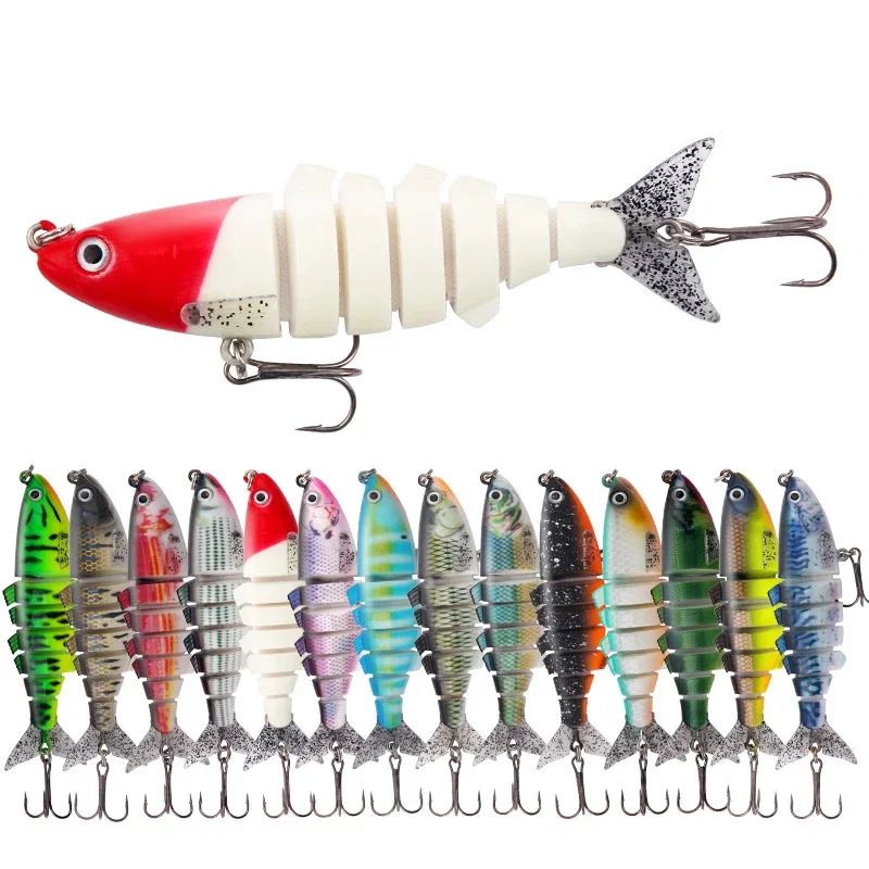 Señuelo swimbait articulado realista para lubina