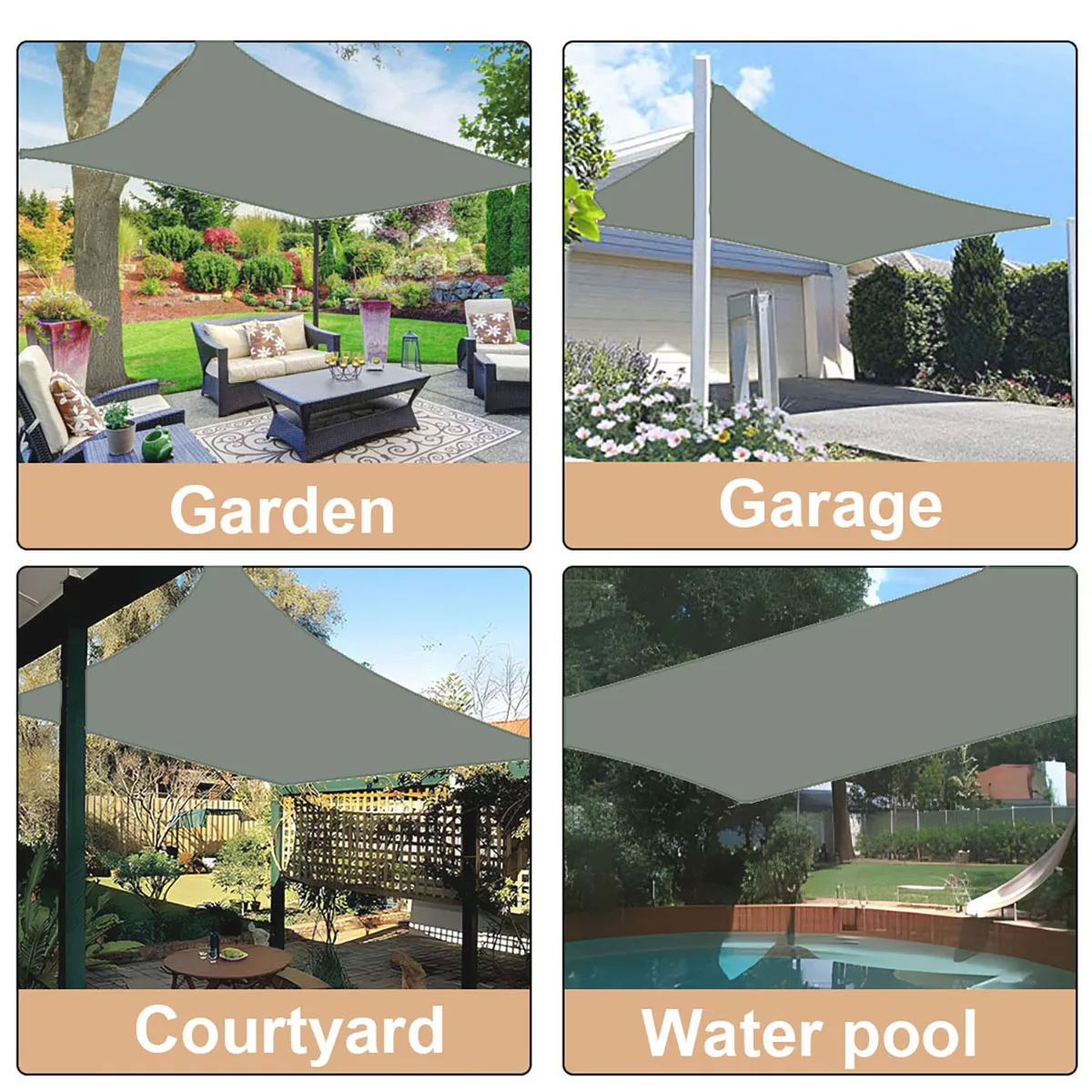 Disfrute de la comodidad sombreada en el garaje de su jardín, el patio o el área de la piscina con nuestras soluciones versátiles de sombra