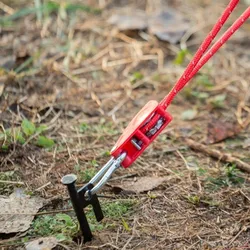 Polea de elevación de Metal, polea de anclaje para tienda de campaña de 4mm, colgadores de trinquete, accesorios de Hardware, ajustador de polea para exteriores, gancho de cuerda para toldo