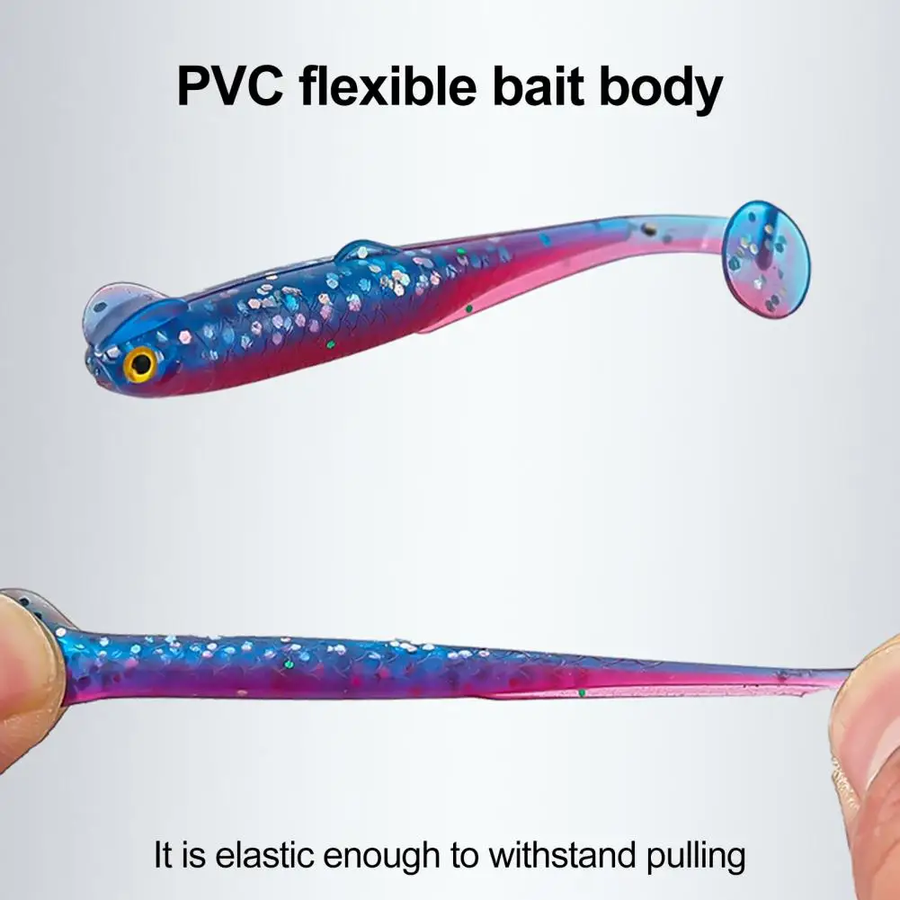 10 Uds. Señuelos de pesca cebos blandos aspecto realista postura de natación Natural cola en T señuelos artificiales Swimbaits equipo de pesca - imagen 3