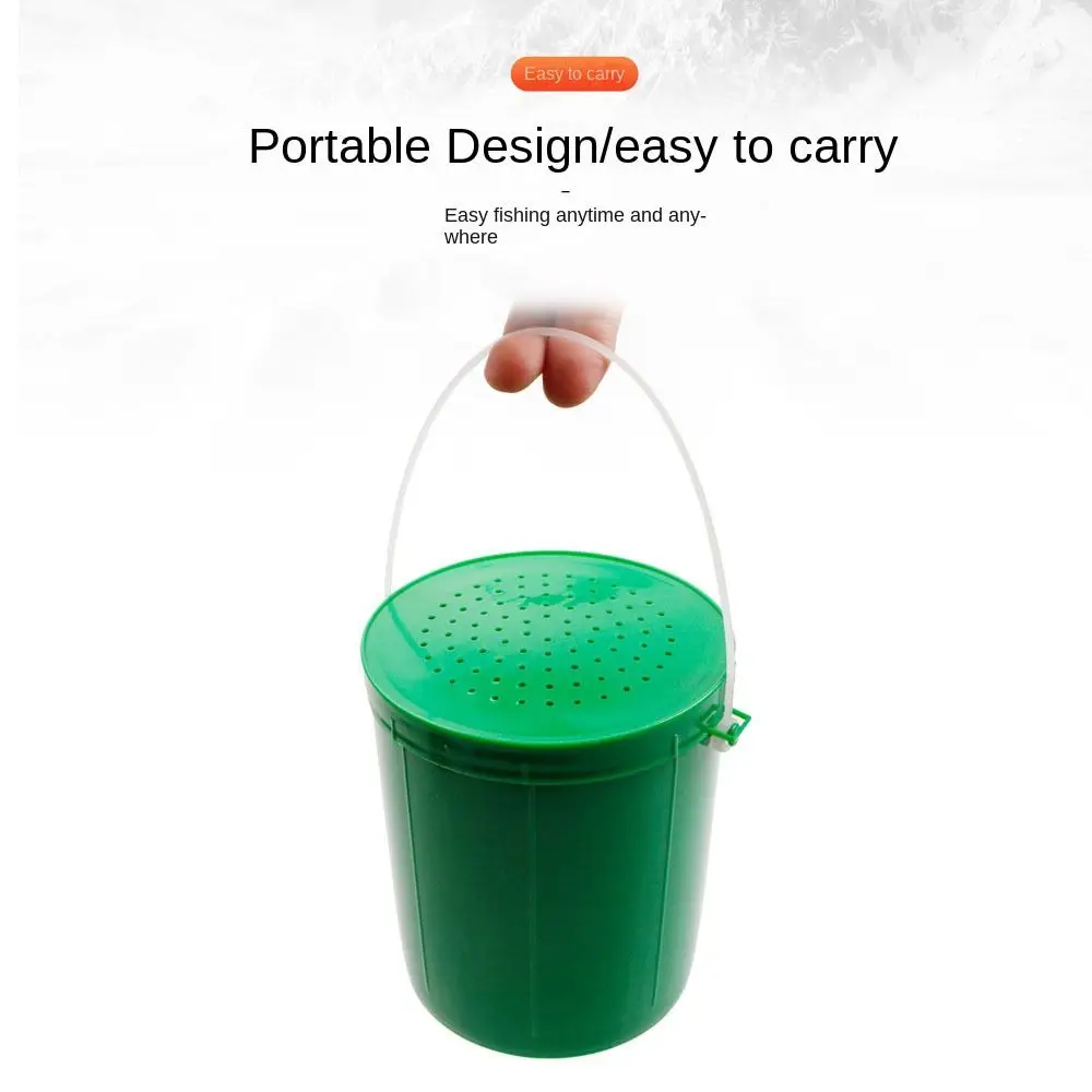 Cajas de señuelos de lombriz de tierra, caja de cebo de pesca, contenedor de gusanos, cubo de cebo de pesca, estuche de cebo de gusano, cubo de señuelos vivos, contenedor de lombriz de tierra - imagen 5