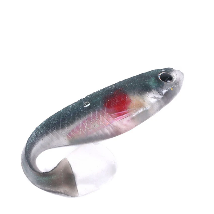 5 uds Softbait 8,8 cm/5g pesca de agua dulce salada señuelos blandos gusanos de pececillo de silicona Wobblers cebo Artificial aparejos de lubina plantillas - imagen 2