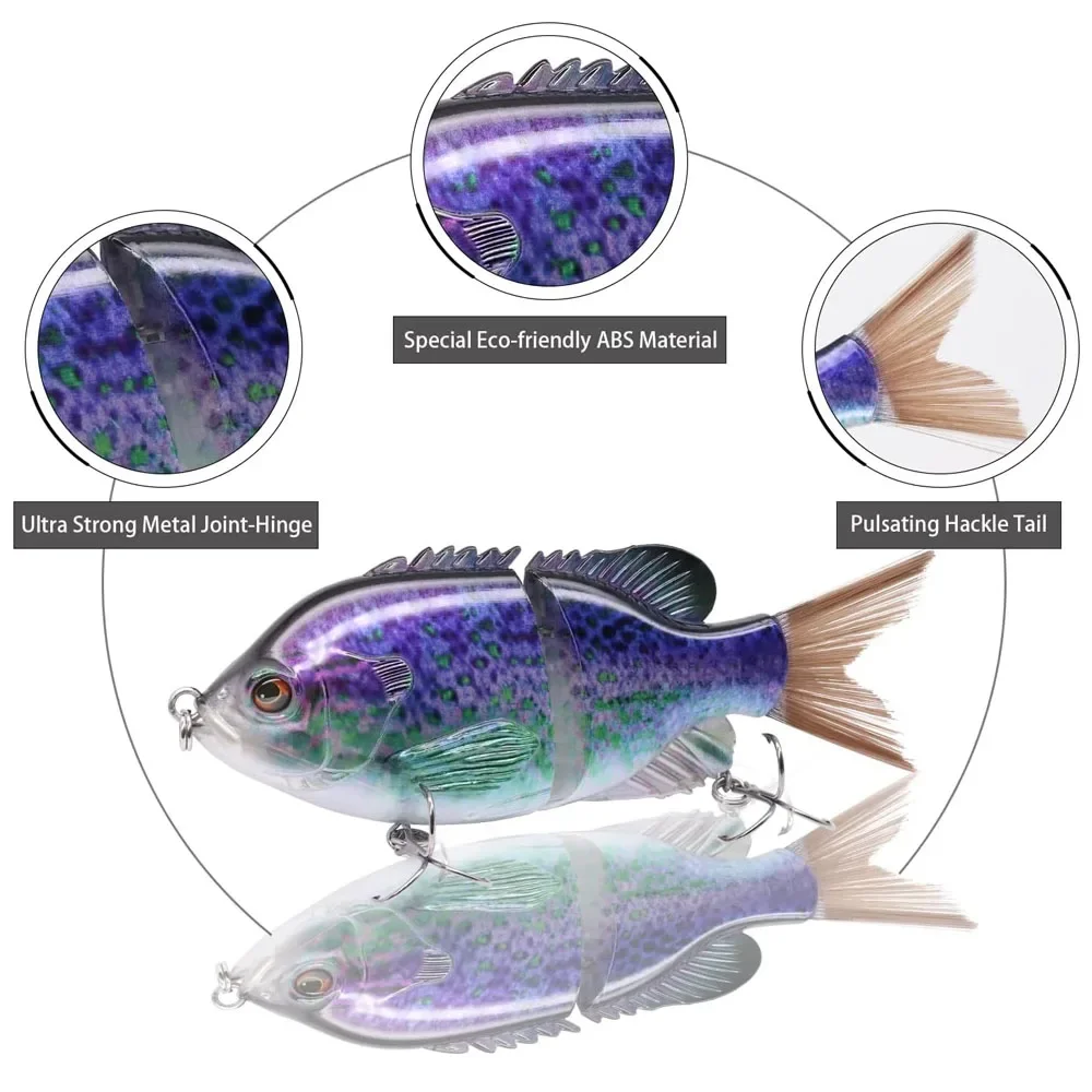 Señuelo de Pesca anudado de hundimiento lento, 3 piezas, 120MM, para lubina, señuelo biónico, agua dulce, agua salada, Swimbait, Twitch, Wobbler, aparejos de Pesca - imagen 4