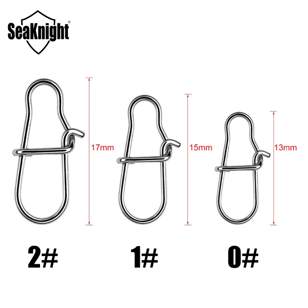 SeaKnight 200PCS Conector giratorio de pesca Aparejos de pesca de acero inoxidable 0 #   1 #   2 #   Accesorio de pesca con rodamiento a presión de 27 kg 38 kg 45 kg - imagen 2