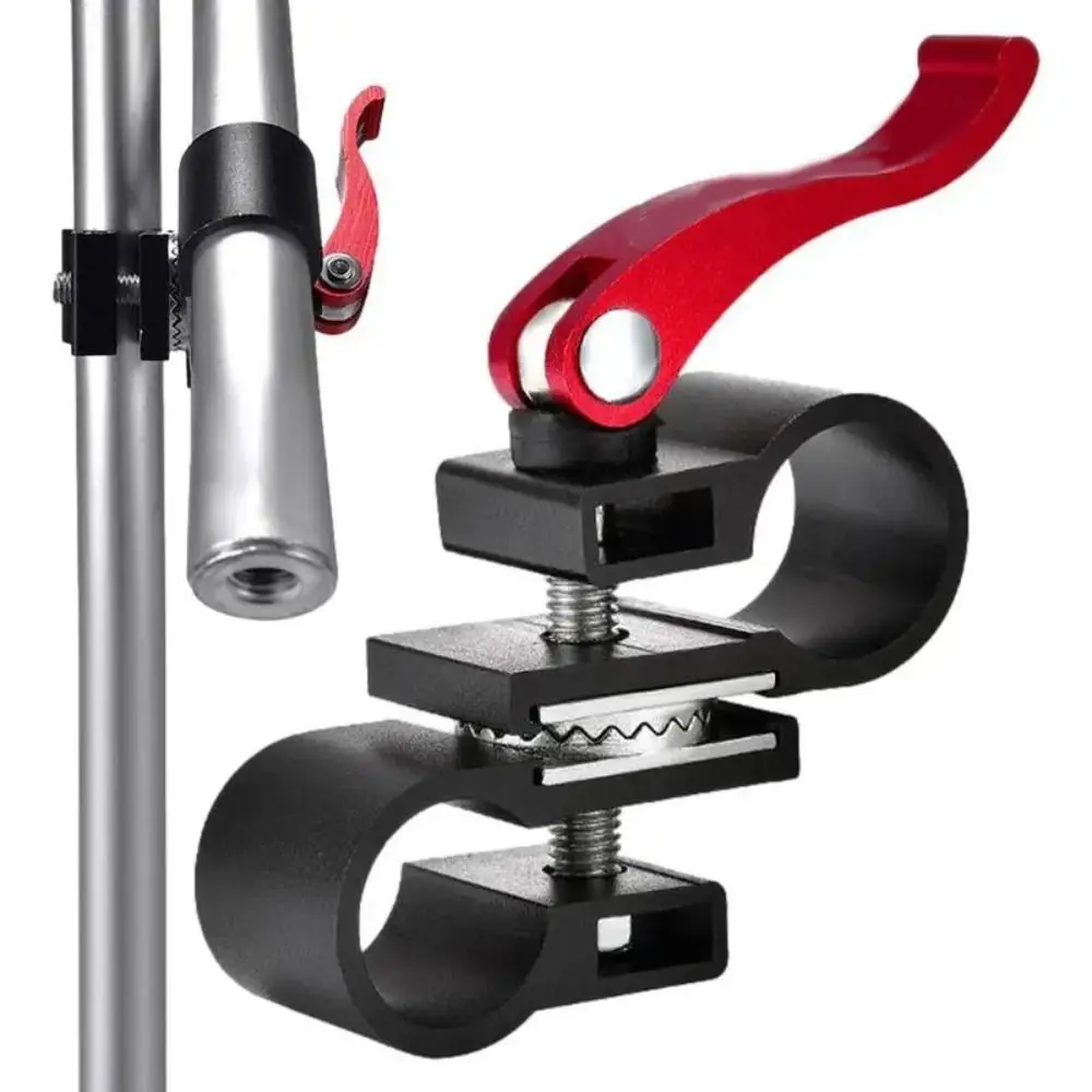 Silla de pesca de aleación de aluminio, Clip para paraguas, soporte Universal ajustable para caña de pescar 360 °   Soporte de poste giratorio - imagen 3