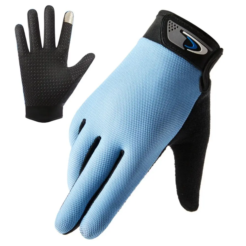 Cómodos guantes de ciclismo con dedos completos pantalla táctil guantes de seda de hielo con dedos completos guantes finos de pesca con protección solar para hombre - imagen 4