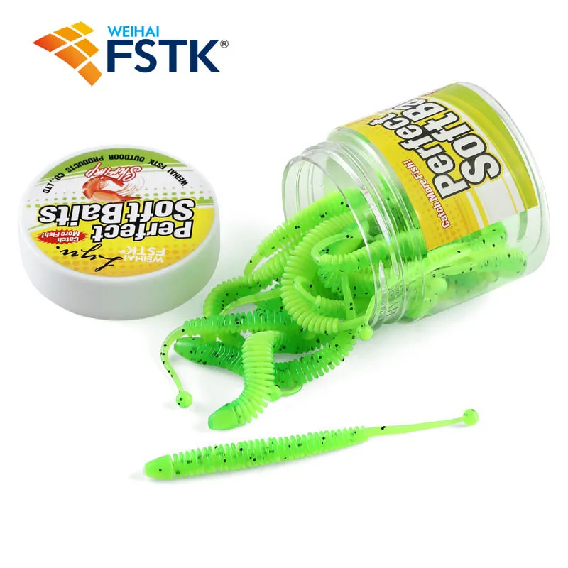 20 piezas 1,1g 8cm olor a pescado gusano suave camarones pescado océano Rock señuelo lubina Jerkbait olor a camarones Wobblers carpa Pesca Peche señuelo suave - imagen 2