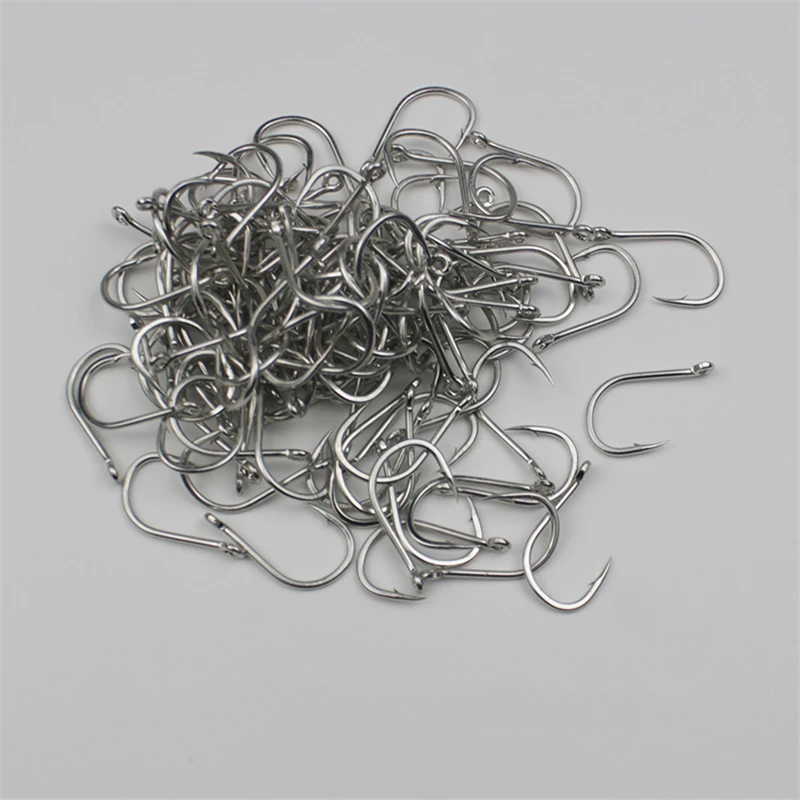 Anzuelos de Pesca brillantes de Ojos de estaño, 50 piezas, para agua salada, carpa de agua dulce, accesorios de Material de Pesca - imagen 5