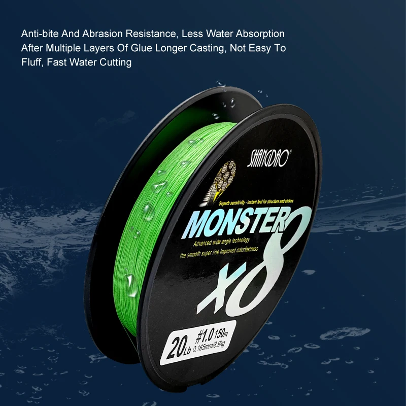 Nueva línea de pesca x8 100M 150M PE tejido fuerte 8 hebras cordón trenzado japonés para alambre de pesca línea multifilamento accesorios de carpa - imagen 4