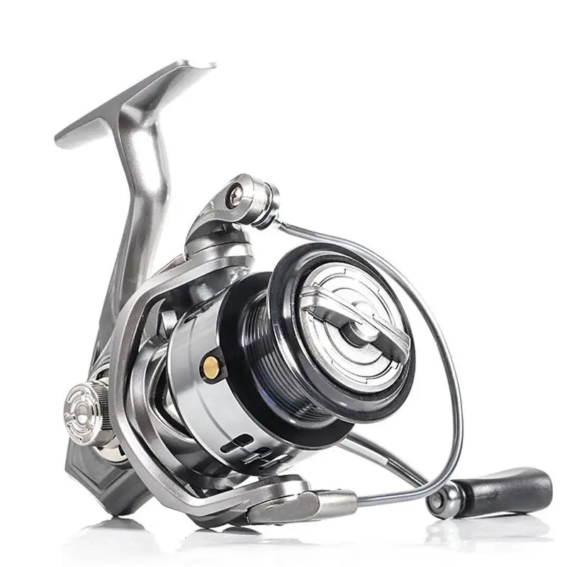 Carrete de pesca giratorio Mavllos WLR Bass, relación 5,2: 1, potencia de arrastre, carrete de Metal de 5kg, carrete de pesca giratorio ligero para carpa de agua dulce - imagen 4
