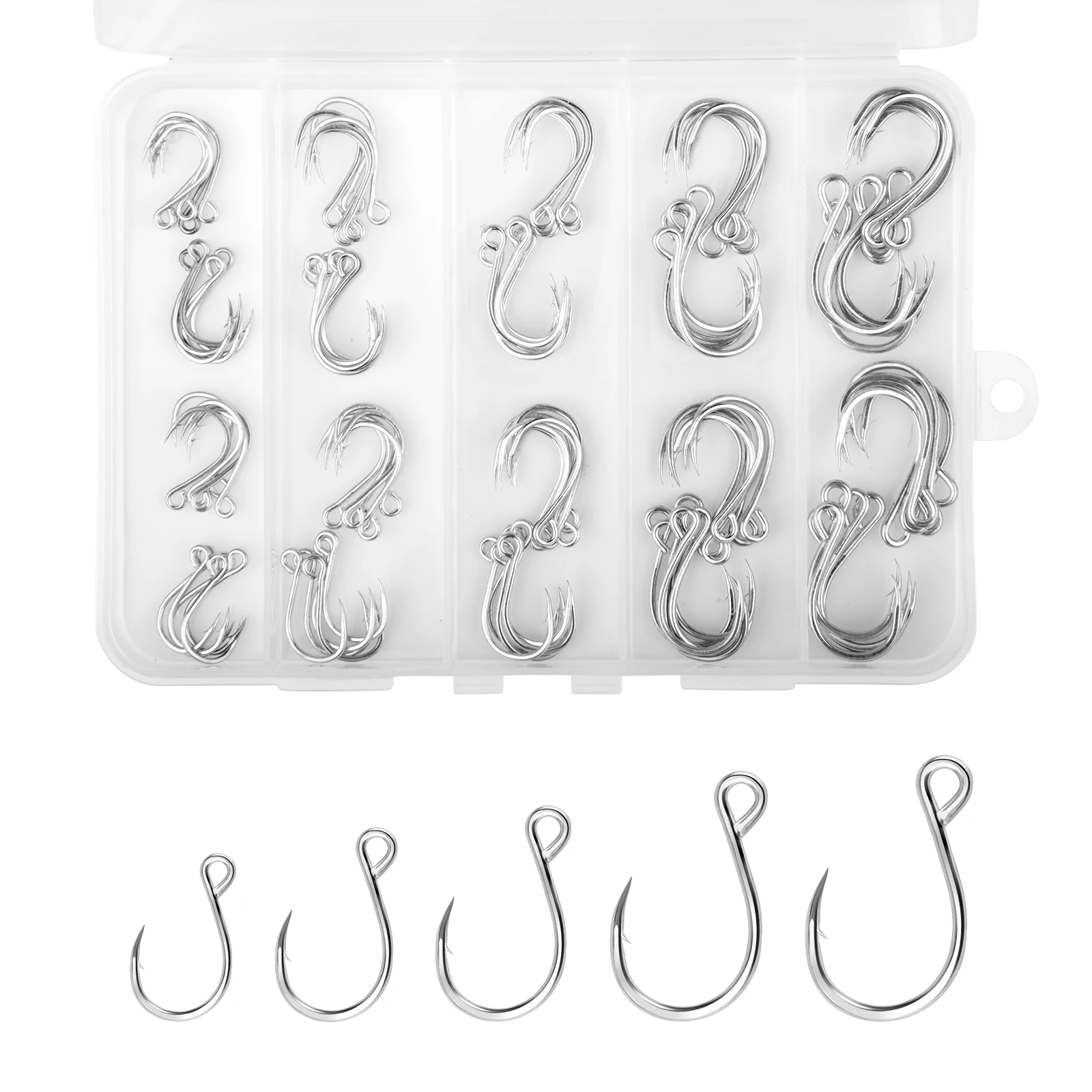 Anzuelos circulares ojo grande para crankbait, popper y spinner - imagen 5