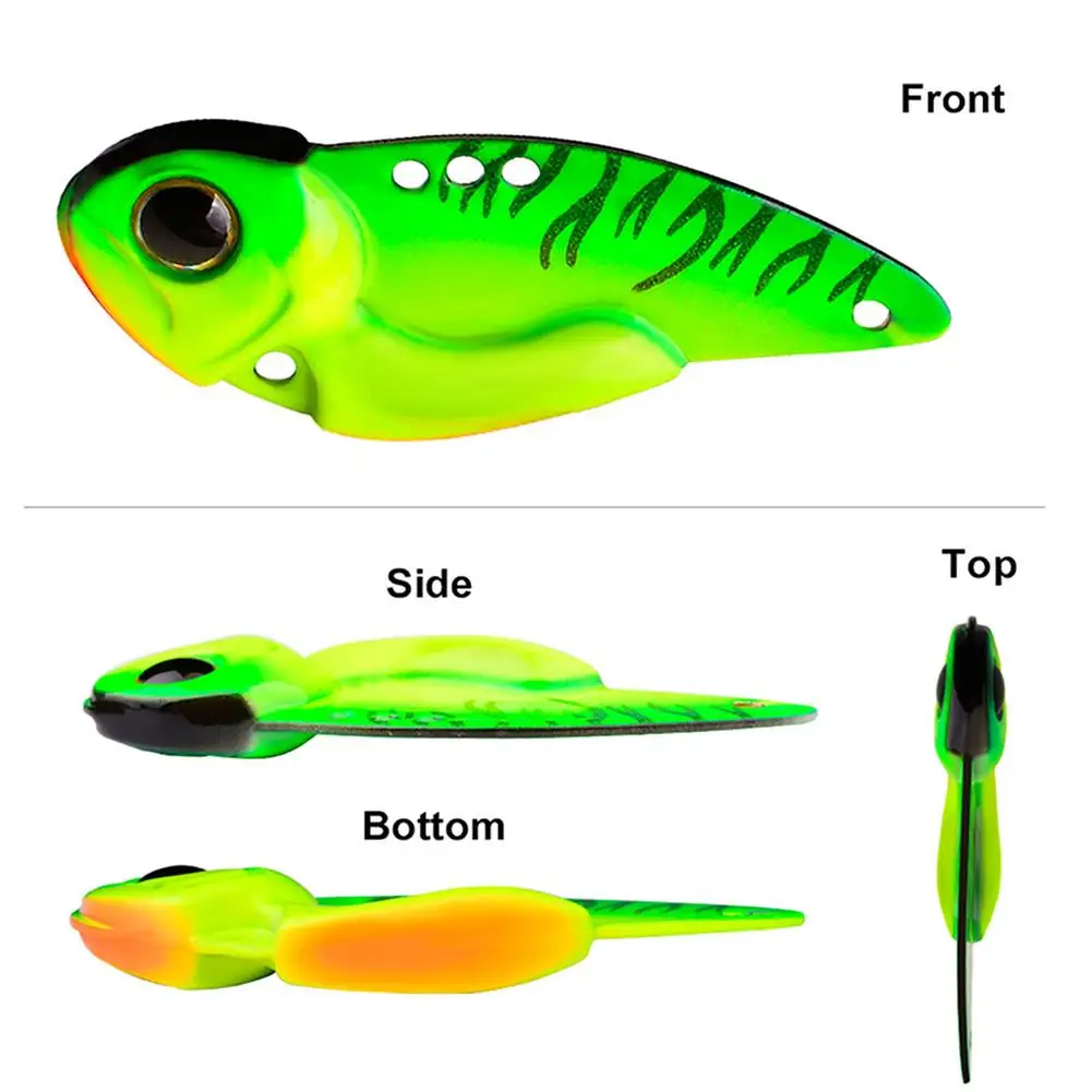 Señuelos de lentejuelas de 5g/7g/10g/15g/20g, 5 cucharas de pesca de piezas, cebos duros sumergibles de fundición de larga distancia, hoja Vib - imagen 5