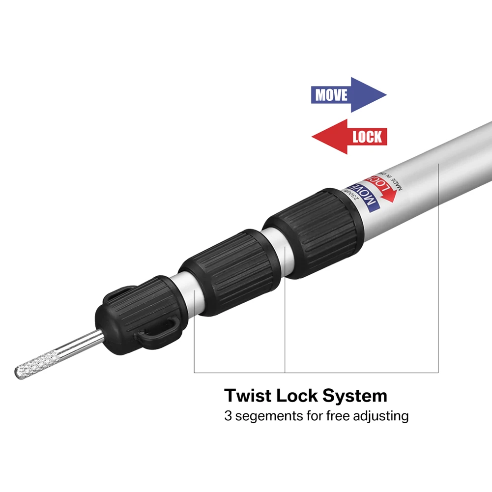 Juego de 2 postes de lona para acampada, postes telescópicos de aluminio ajustables para tienda de campaña, toldo, poste plegable resistente ﻿ - imagen 4