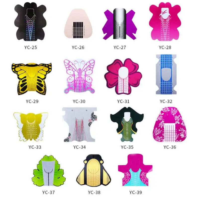 Arte de uñas acrílico francés UV, formas de extensión de uñas, pegatinas de guía, construcción de uñas, molde de formas de rizos de Gel, manicura - imagen 3