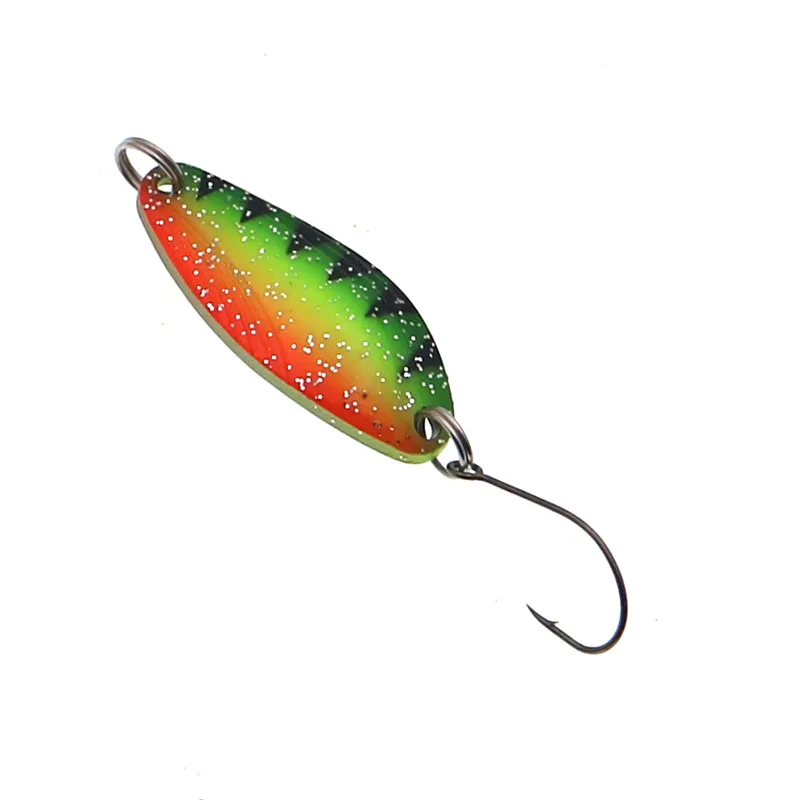 5 unids/lote 32mm 4,8gcuñas lentejuelas señuelo de pesca trucha Metal Casting Jig señuelos Metal Spinner un solo anzuelo cebos de pesca - imagen 2