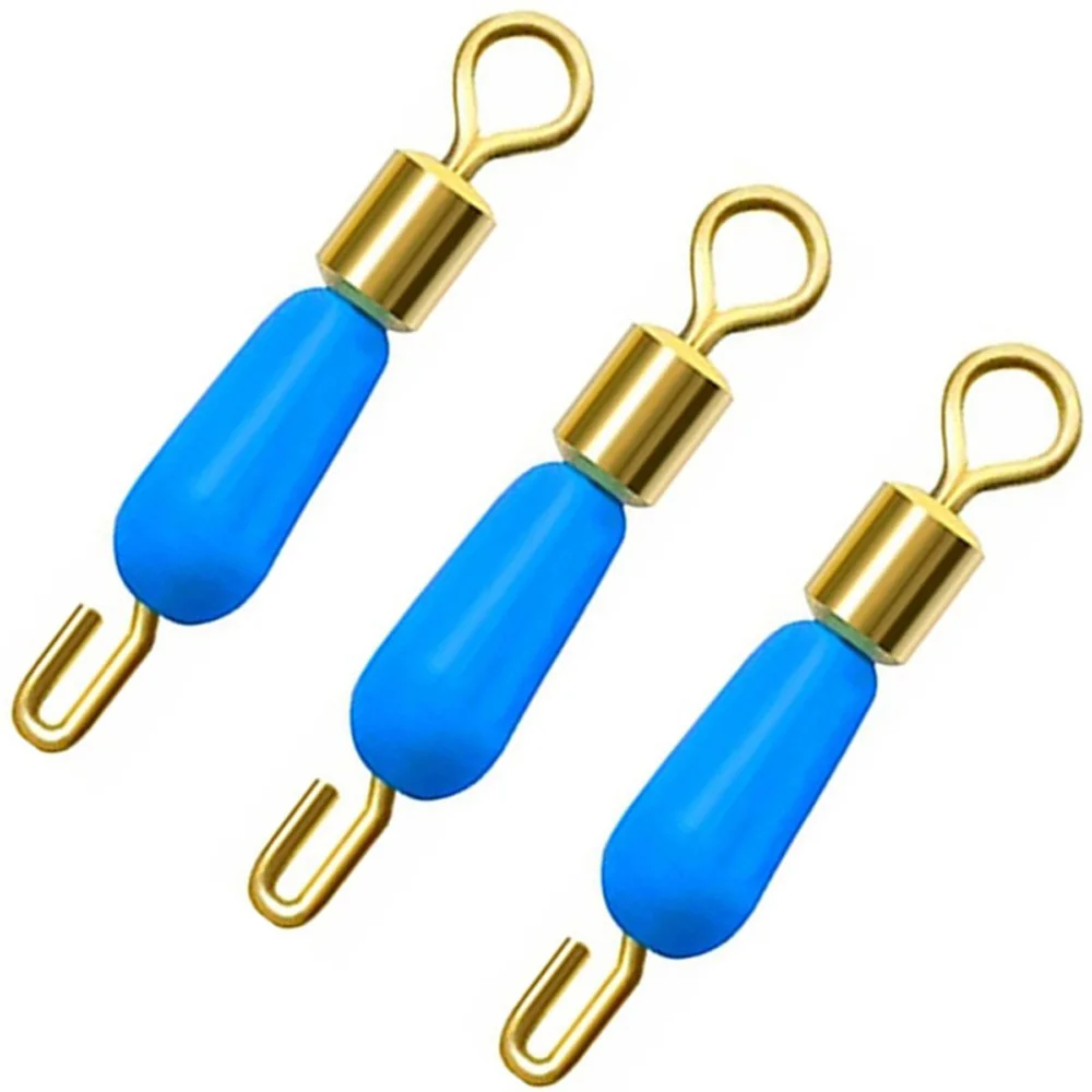 Gancho de pesca giratorio con rodamiento de bolas, abrazadera de silicona, conector rápido, accesorios de aparejos de pesca de carpa, 20 unids/lote
