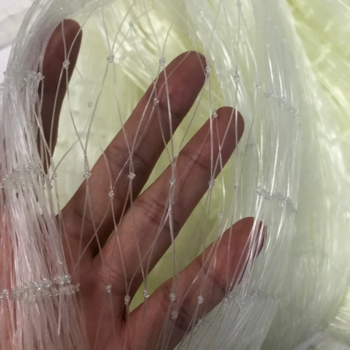 Productos semiacabados Red fundida, Red de lanzamiento manual, Red de nailon monofilamento, Línea 0,3 mm-0,48 mm, Malla18 mm-40 mm, Altura 3,8 m a 5,3 m - imagen 3