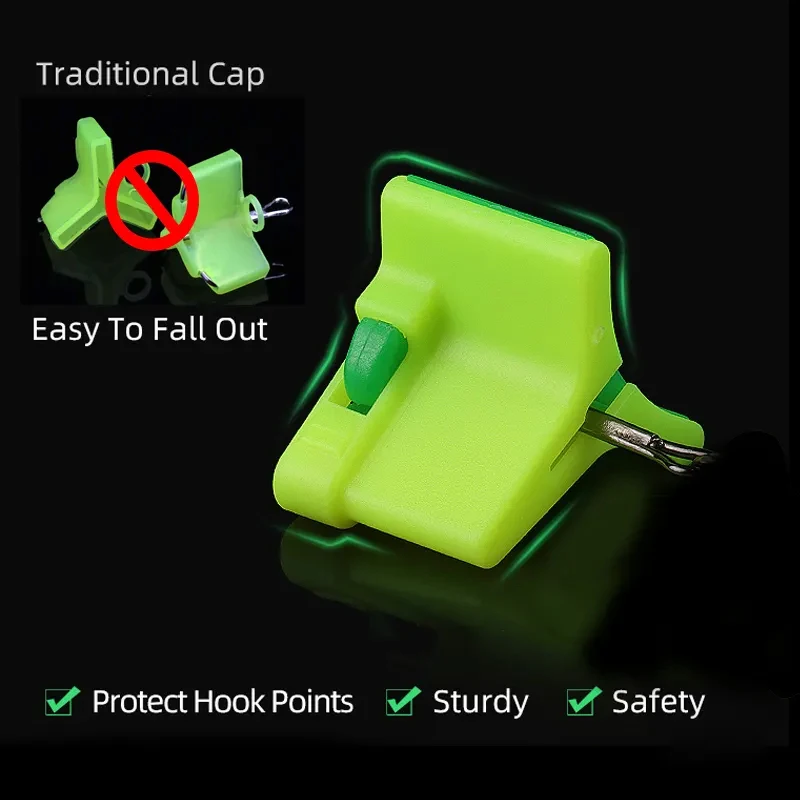 TAKEDO WF01 S #   M #   Protector de cubierta de anzuelo triple, accesorios ligeros, cubierta de anzuelo de pesca, protege la seguridad del anzuelo de pesca - imagen 4