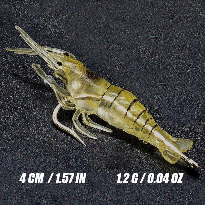 Señuelo de pesca suave en forma de camarón con anzuelo, Kit de cebo para exteriores, accesorios de pesca, 10 Uds. - imagen 5