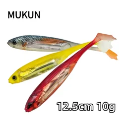 MUKUN cebo de silicona – gusano de sábalo 12,5 cm para lubina y trucha