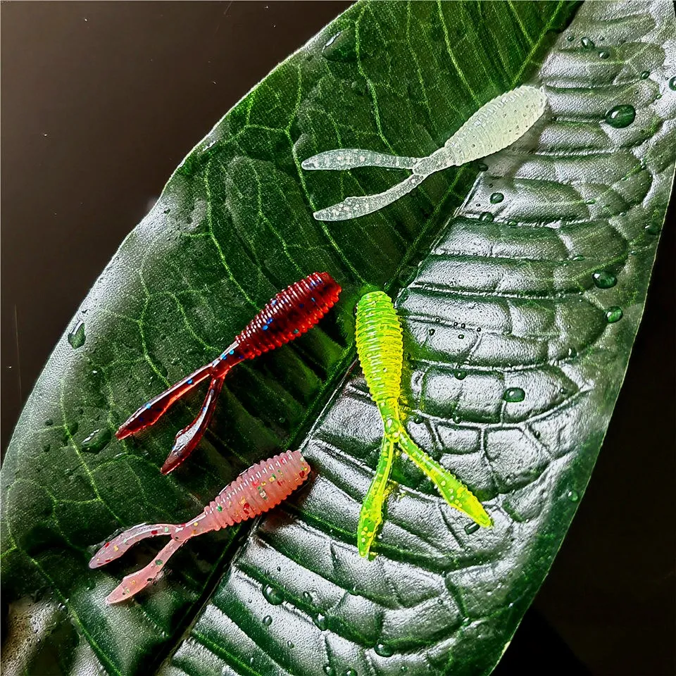 SWOLFY-señuelo de pesca suave, 10 piezas, Mini Ajing, 0,4g/35mm, Twin Tail Isca Artificial Wobbler Ocean Rock, aparejos de pesca de silicona - imagen 5