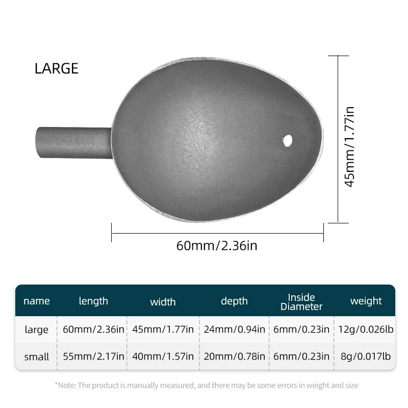 Herramientas de pesca, cuchara de fundición de cebo de plástico para alimentar partículas, Boilies, herramienta de cebo para peces de carpa, accesorios de pesca de 8mm - imagen 5